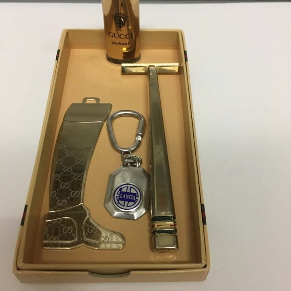 Vintage Lot Of Gucci Sterling Key Chain Razor 📌 boot not included